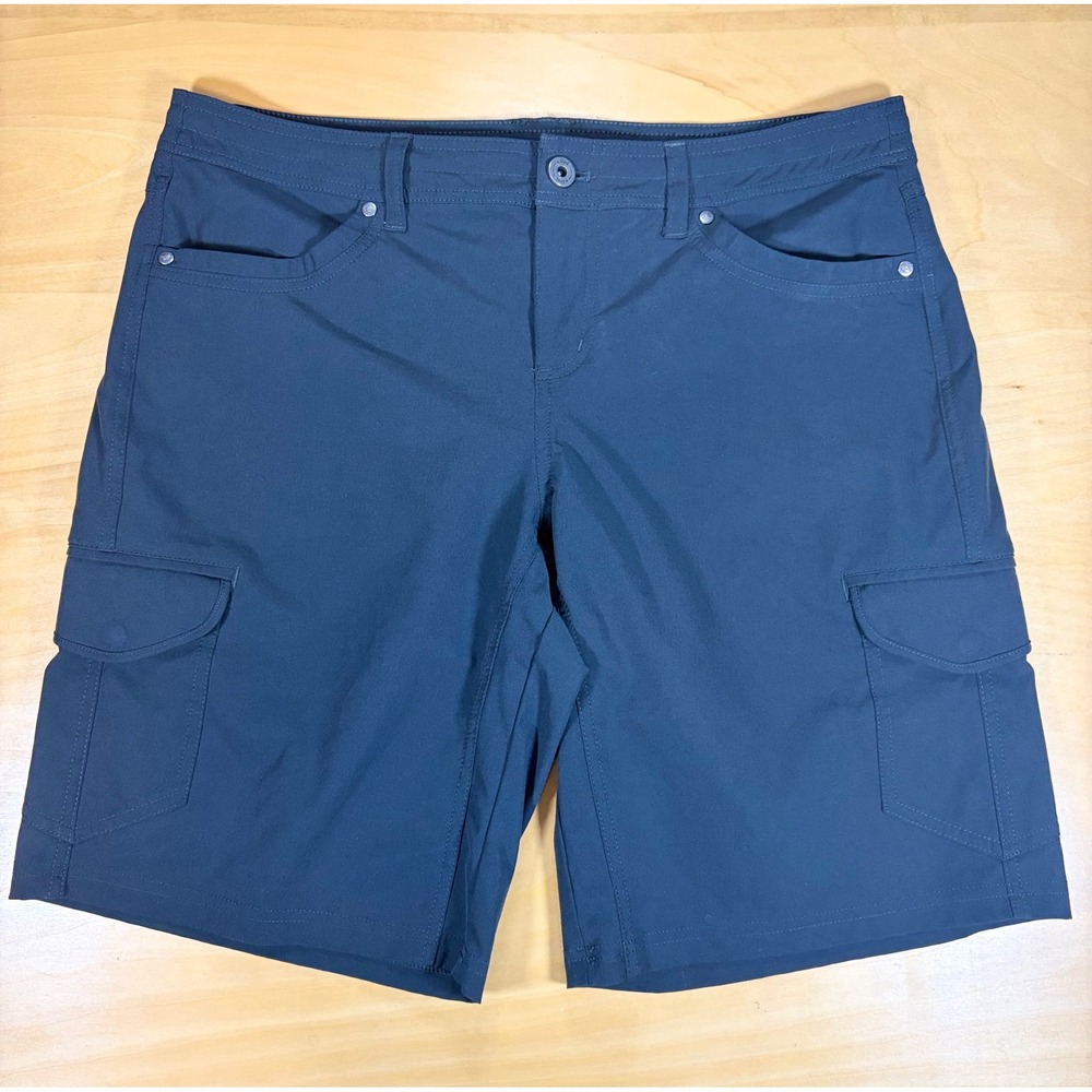 KUHL Dark Blue Cargo Shorts 10 Womens 9" Inseam Technical Hiking Gorpcore Tech